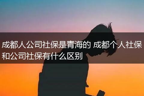 成都人公司社保是青海的 成都个人社保和公司社保有什么区别