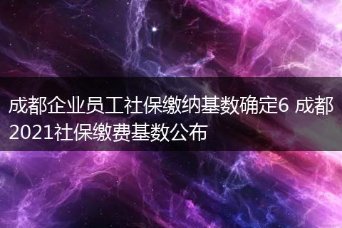 成都企业员工社保缴纳基数确定6 成都2021社保缴费基数公布