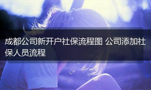 成都公司新开户社保流程图 公司添加社保人员流程