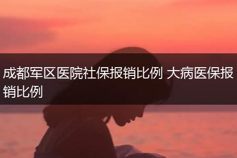 成都军区医院社保报销比例 大病医保报销比例