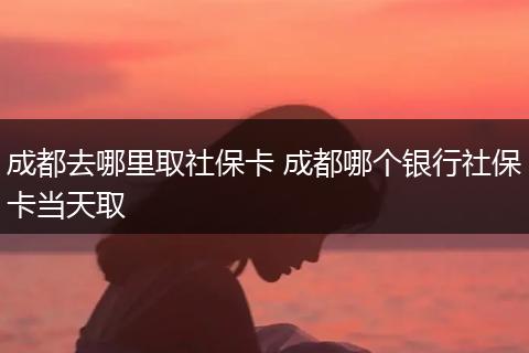 成都去哪里取社保卡 成都哪个银行社保卡当天取