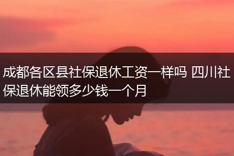 成都各区县社保退休工资一样吗 四川社保退休能领多少钱一个月