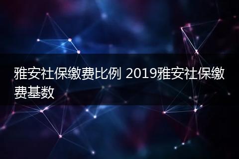 雅安社保缴费比例 2019雅安社保缴费基数