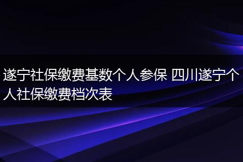 遂宁社保缴费基数个人参保 四川遂宁个人社保缴费档次表