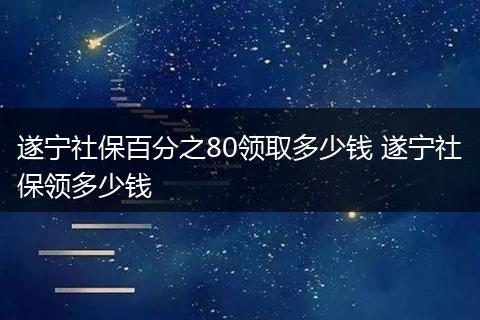 遂宁社保百分之80领取多少钱 遂宁社保领多少钱