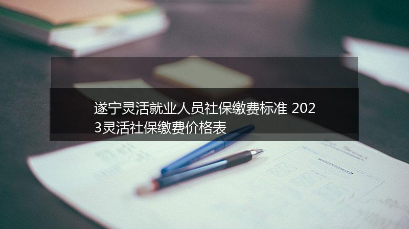遂宁灵活就业人员社保缴费标准 2023灵活社保缴费价格表