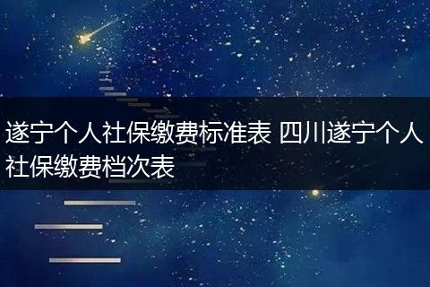 遂宁个人社保缴费标准表 四川遂宁个人社保缴费档次表