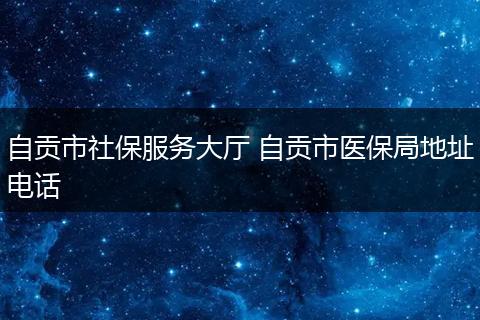 自贡市社保服务大厅 自贡市医保局地址电话