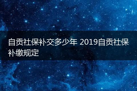 自贡社保补交多少年 2019自贡社保补缴规定