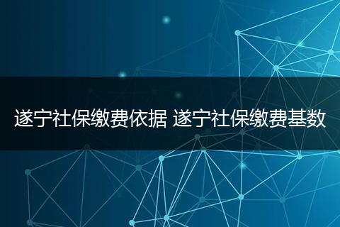 遂宁社保缴费依据 遂宁社保缴费基数