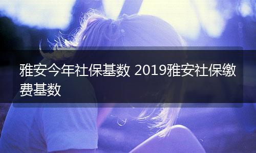 雅安今年社保基数 2019雅安社保缴费基数