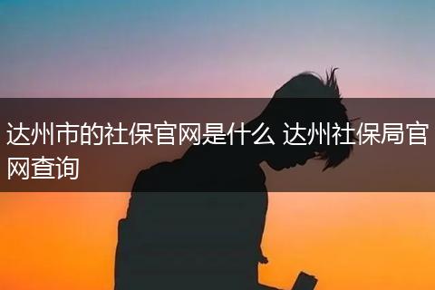 达州市的社保官网是什么 达州社保局官网查询
