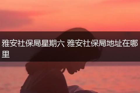 雅安社保局星期六 雅安社保局地址在哪里