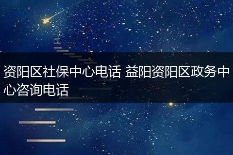 资阳区社保中心电话 益阳资阳区政务中心咨询电话
