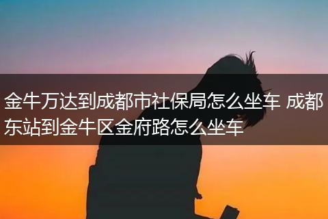 金牛万达到成都市社保局怎么坐车 成都东站到金牛区金府路怎么坐车