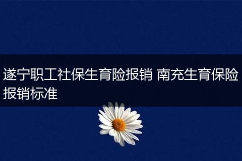 遂宁职工社保生育险报销 南充生育保险报销标准