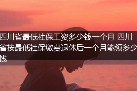 四川省最低社保工资多少钱一个月 四川省按最低社保缴费退休后一个月能领多少钱