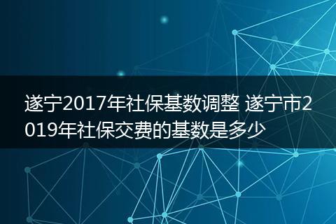 遂宁2017年社保基数调整 遂宁市2019年社保交费的基数是多少