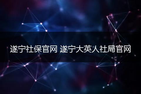 遂宁社保官网 遂宁大英人社局官网