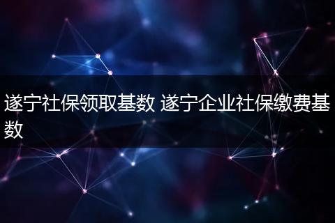 遂宁社保领取基数 遂宁企业社保缴费基数