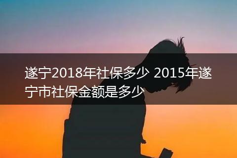 遂宁2018年社保多少 2015年遂宁市社保金额是多少