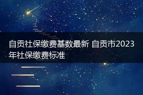 自贡社保缴费基数最新 自贡市2023年社保缴费标准