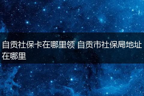 自贡社保卡在哪里领 自贡市社保局地址在哪里