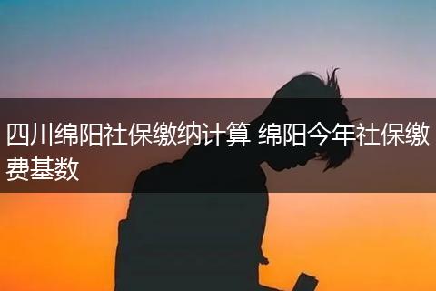 四川绵阳社保缴纳计算 绵阳今年社保缴费基数