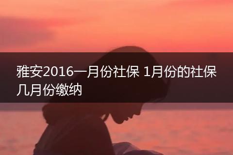 雅安2016一月份社保 1月份的社保几月份缴纳