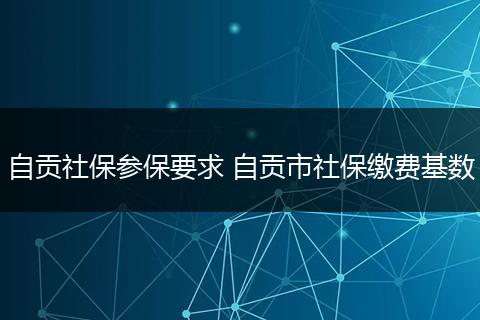 自贡社保参保要求 自贡市社保缴费基数
