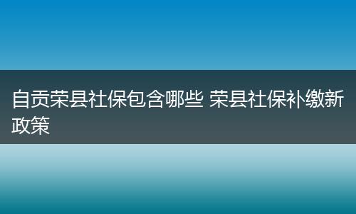 自贡荣县社保包含哪些 荣县社保补缴新政策