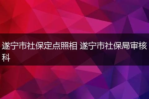 遂宁市社保定点照相 遂宁市社保局审核科