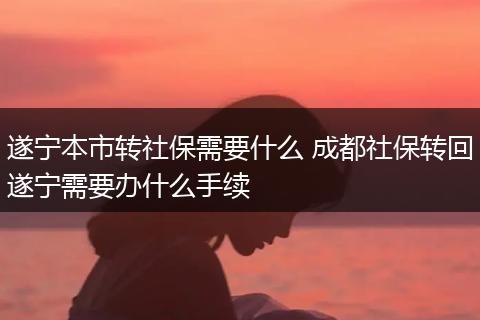 遂宁本市转社保需要什么 成都社保转回遂宁需要办什么手续