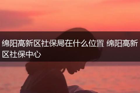 绵阳高新区社保局在什么位置 绵阳高新区社保中心