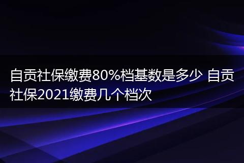 自贡社保缴费80%档基数是多少 自贡社保2021缴费几个档次