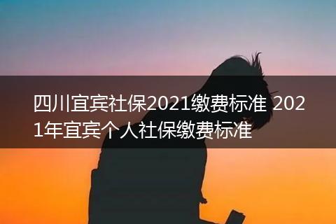 四川宜宾社保2021缴费标准 2021年宜宾个人社保缴费标准