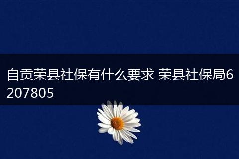 自贡荣县社保有什么要求 荣县社保局6207805