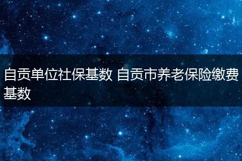 自贡单位社保基数 自贡市养老保险缴费基数