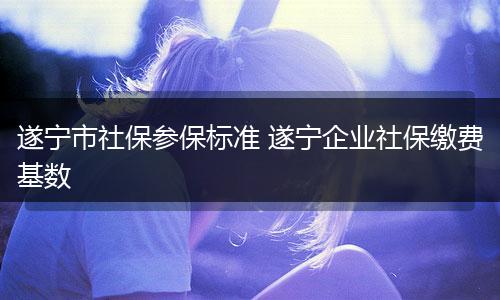 遂宁市社保参保标准 遂宁企业社保缴费基数