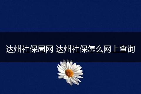达州社保局网 达州社保怎么网上查询