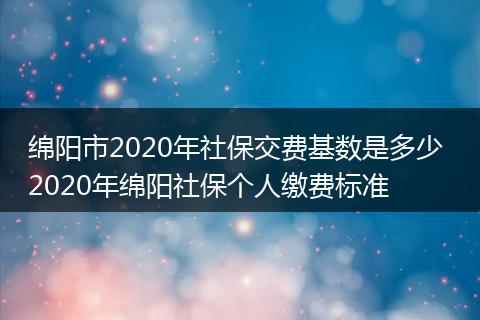 绵阳市2020年社保交费基数是多少 2020年绵阳社保个人缴费标准