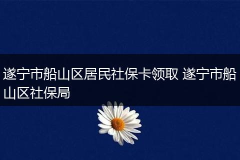 遂宁市船山区居民社保卡领取 遂宁市船山区社保局