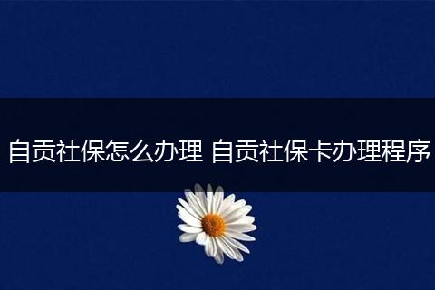 自贡社保怎么办理 自贡社保卡办理程序