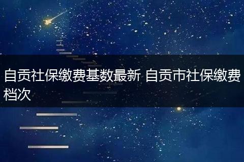 自贡社保缴费基数最新 自贡市社保缴费档次