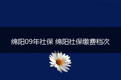 绵阳09年社保 绵阳社保缴费档次