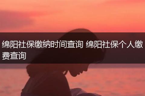 绵阳社保缴纳时间查询 绵阳社保个人缴费查询