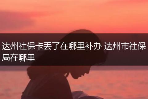 达州社保卡丢了在哪里补办 达州市社保局在哪里