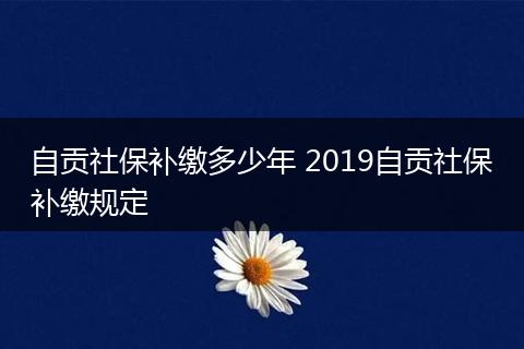 自贡社保补缴多少年 2019自贡社保补缴规定