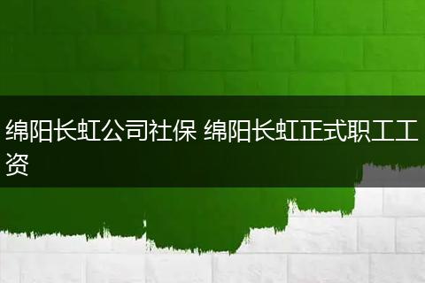 绵阳长虹公司社保 绵阳长虹正式职工工资