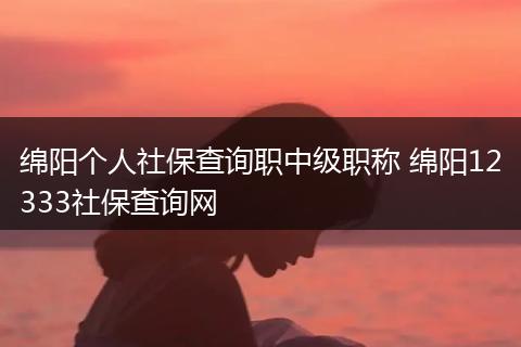 绵阳个人社保查询职中级职称 绵阳12333社保查询网